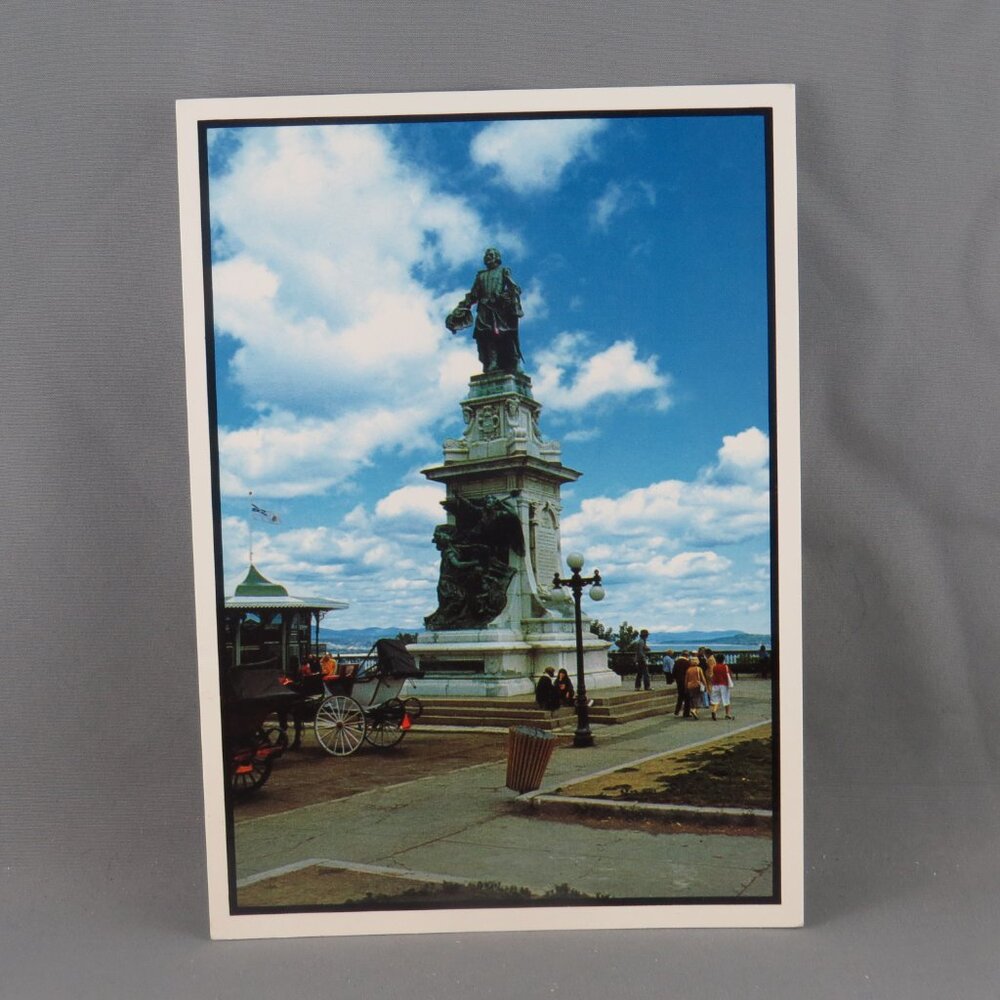 Vintage Postcard - Samuel de Champlain Statue Quebec City - Quality Goods